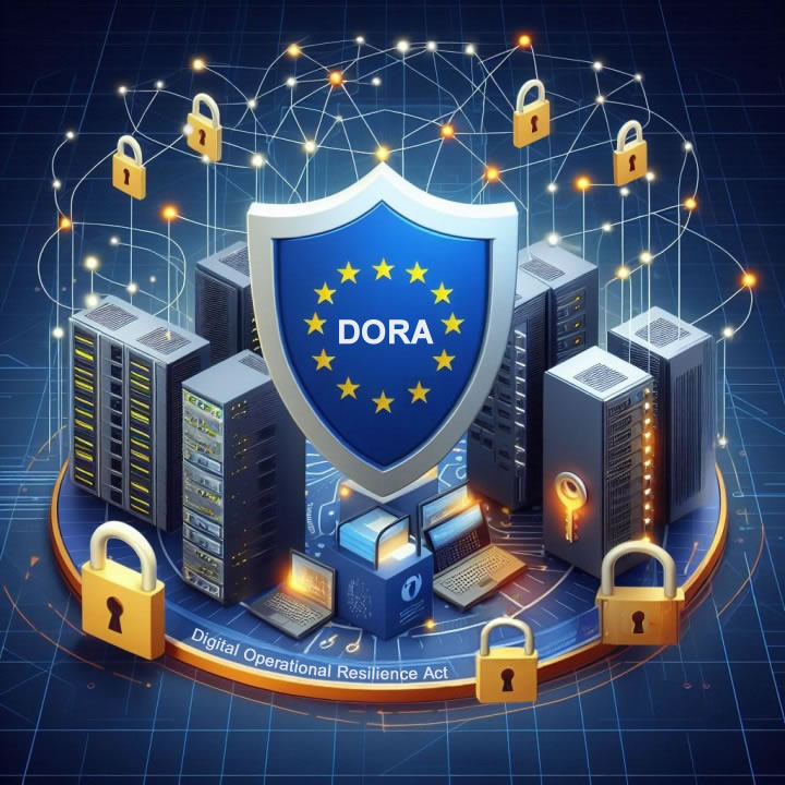 logo avec des verrous de sécurité autour du matériel informatique