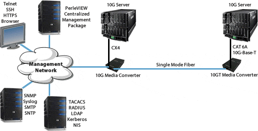 managed 10gbase-t server diagram