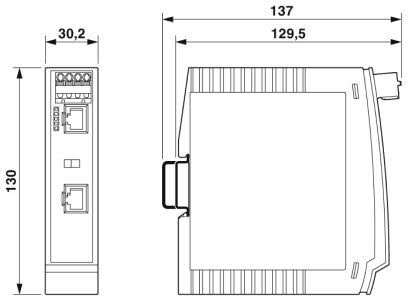 INJ 1100-T PoE Injector Dimensions