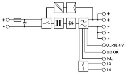 QUINT-PS DC to DC Converter Schéma de Bloc d'arrivée d'alimentation Industriel