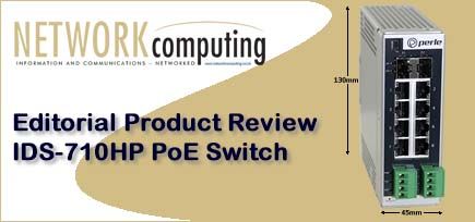 Logo de Network Computing et photo du Commutateur PoE IDS-710HP